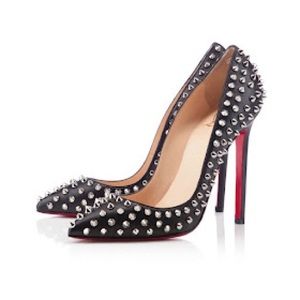 Christian Louboutin Studded Pigalle Pumps with silver studs.